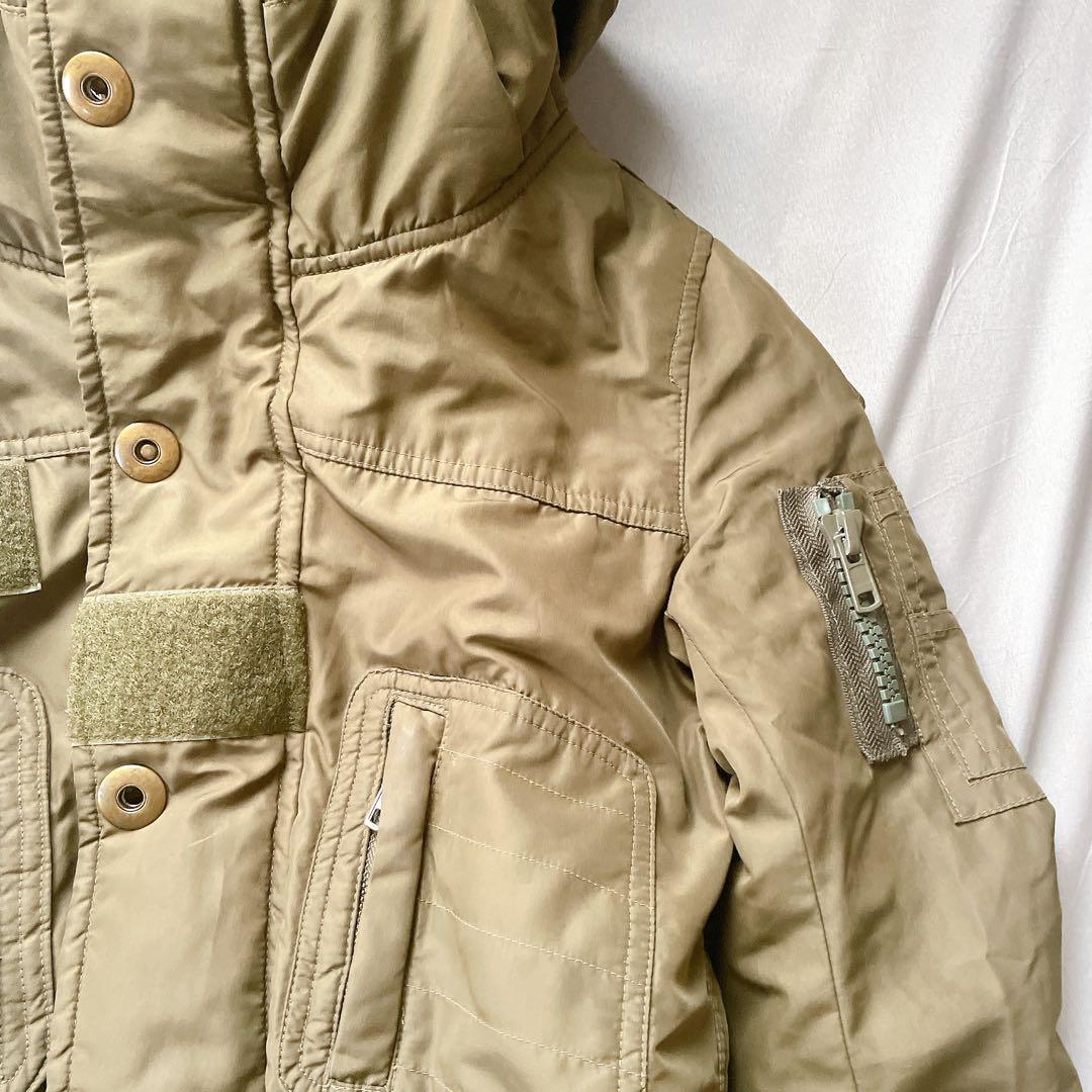 平成ギャル y2k　ミリタリーアウター　モッズコート　フェアリーグランジ　カーキ