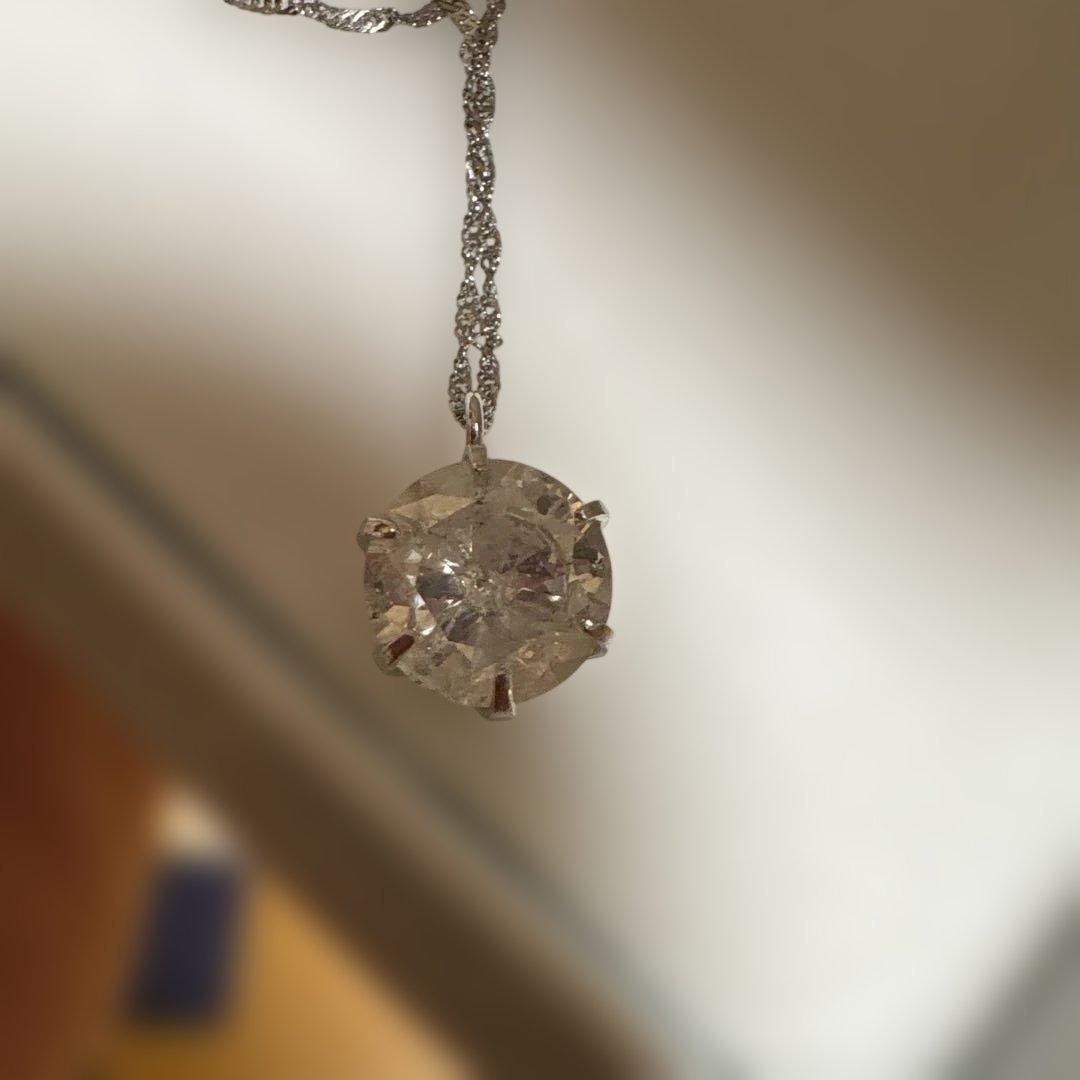 1.1ctダイヤモンドネックレス・一粒ダイヤ(難あり)