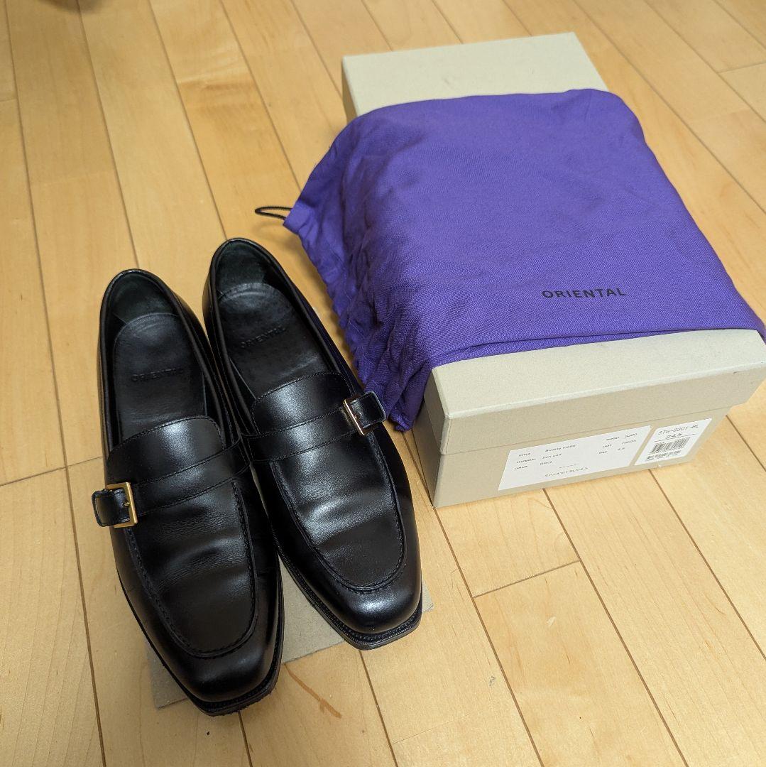 ORIENTAL ブラック ローファー バックル付き　24.5--6.5
