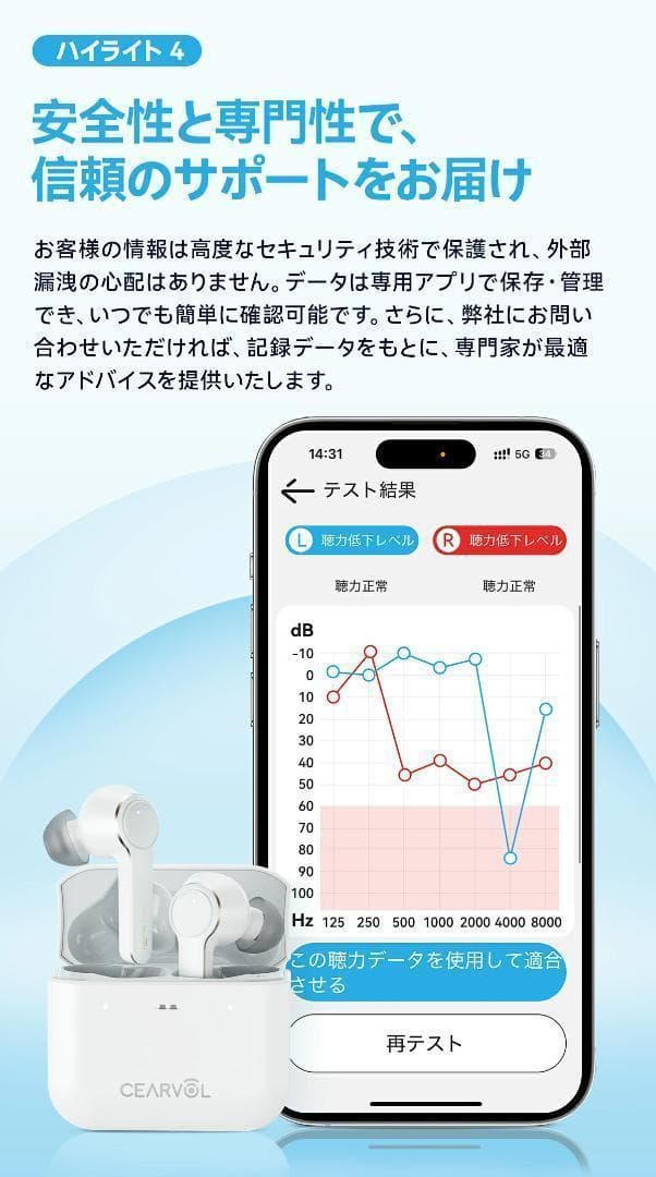 Cearvol 集音器 DiamondX1 Bluetooth5.3 イヤホン型