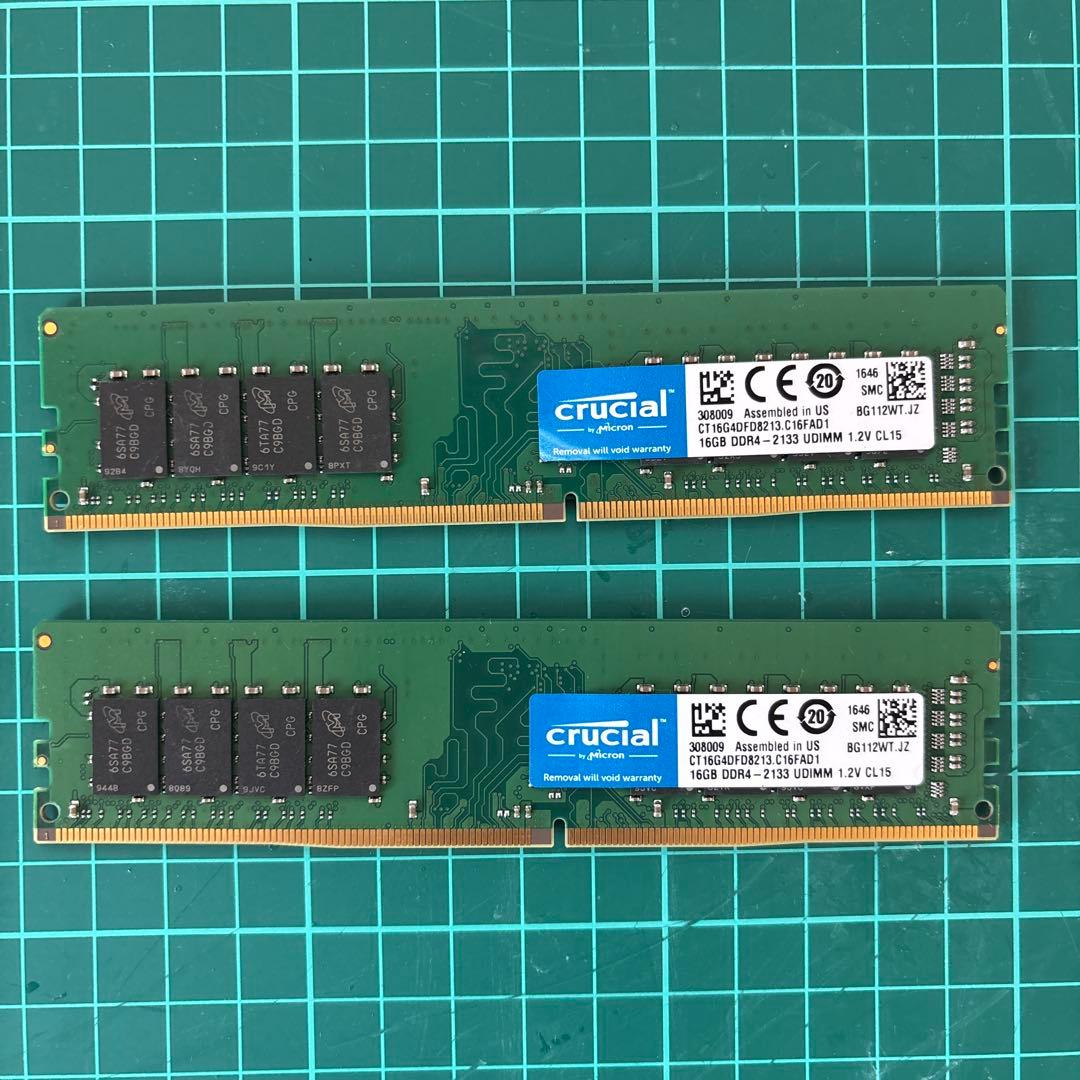 Crucial 16GB DDR4-2133 2枚