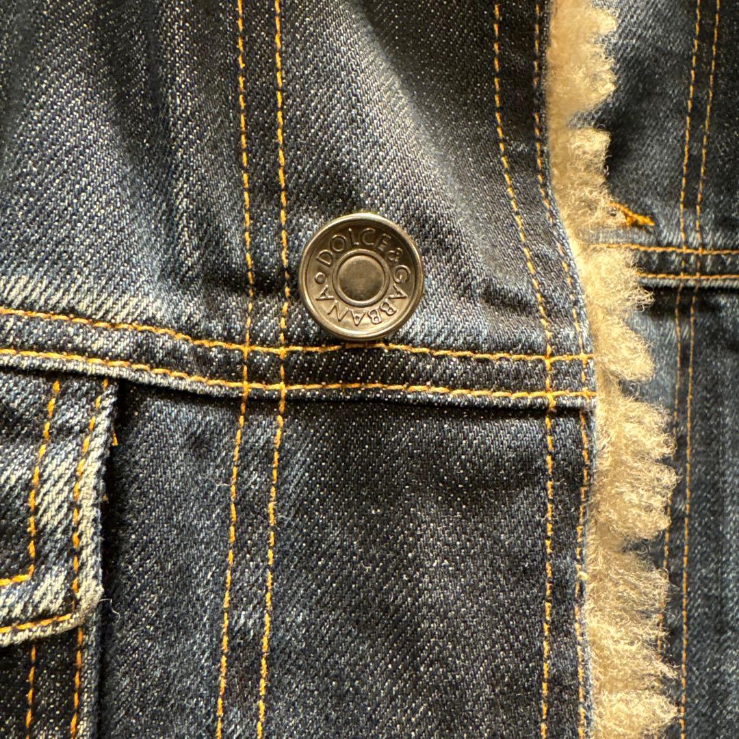 DOLCE & GABBANA デニム シェルパ襟 ジャケット M 正規品