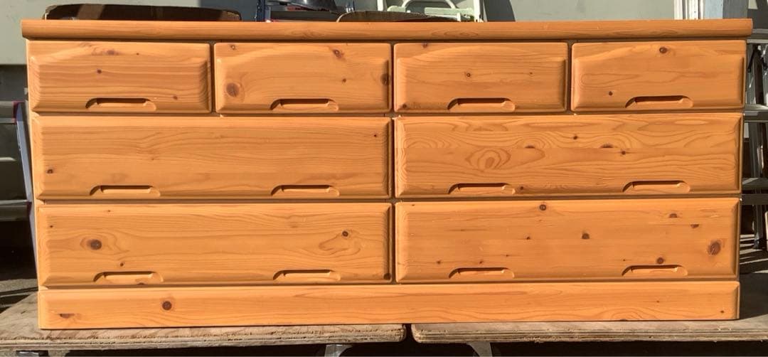 ヒョンオク 木製3段チェスト クリミール 8杯 アイクラフト