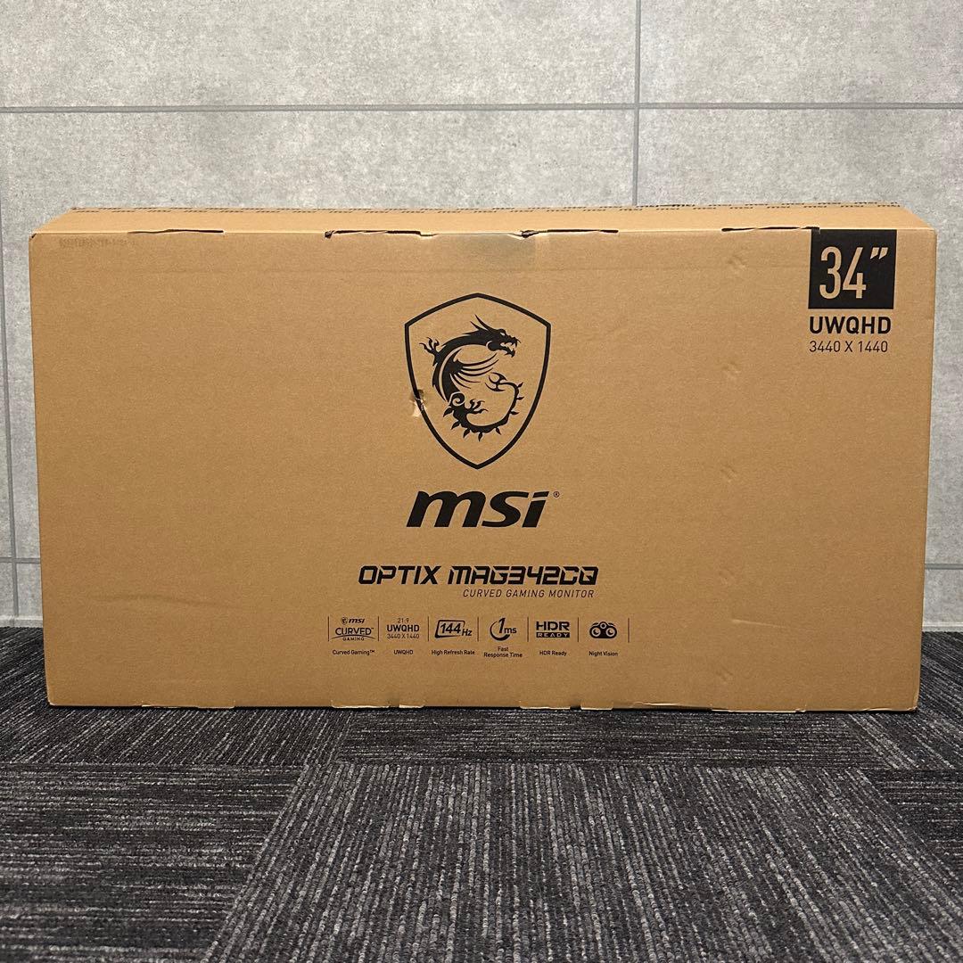 MSI 湾曲ゲーミングモニター Optix MAG342CQ 34インチ