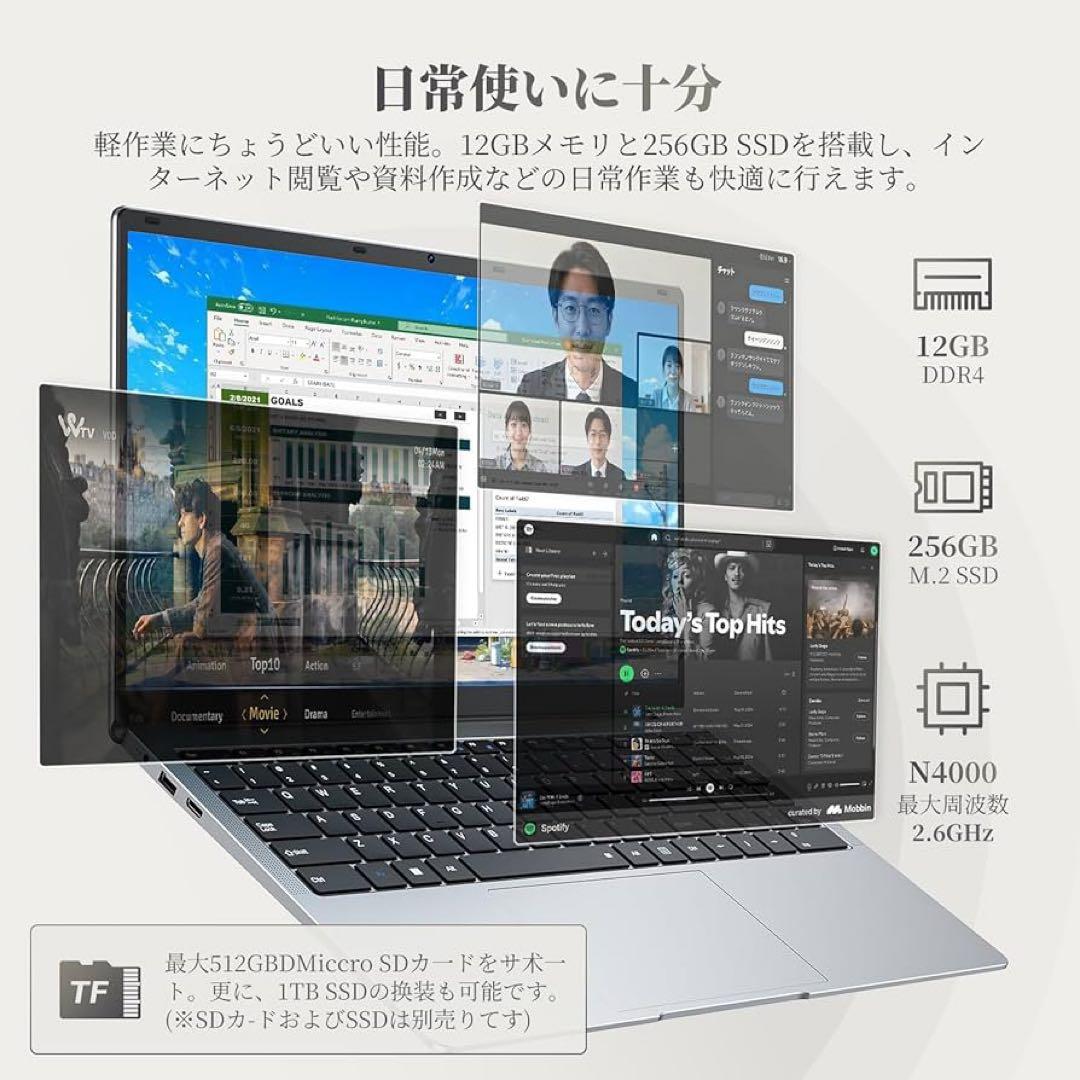 新品　ノートパソコン WIN 11 Pro 15.6インチ ノートPC 12GB