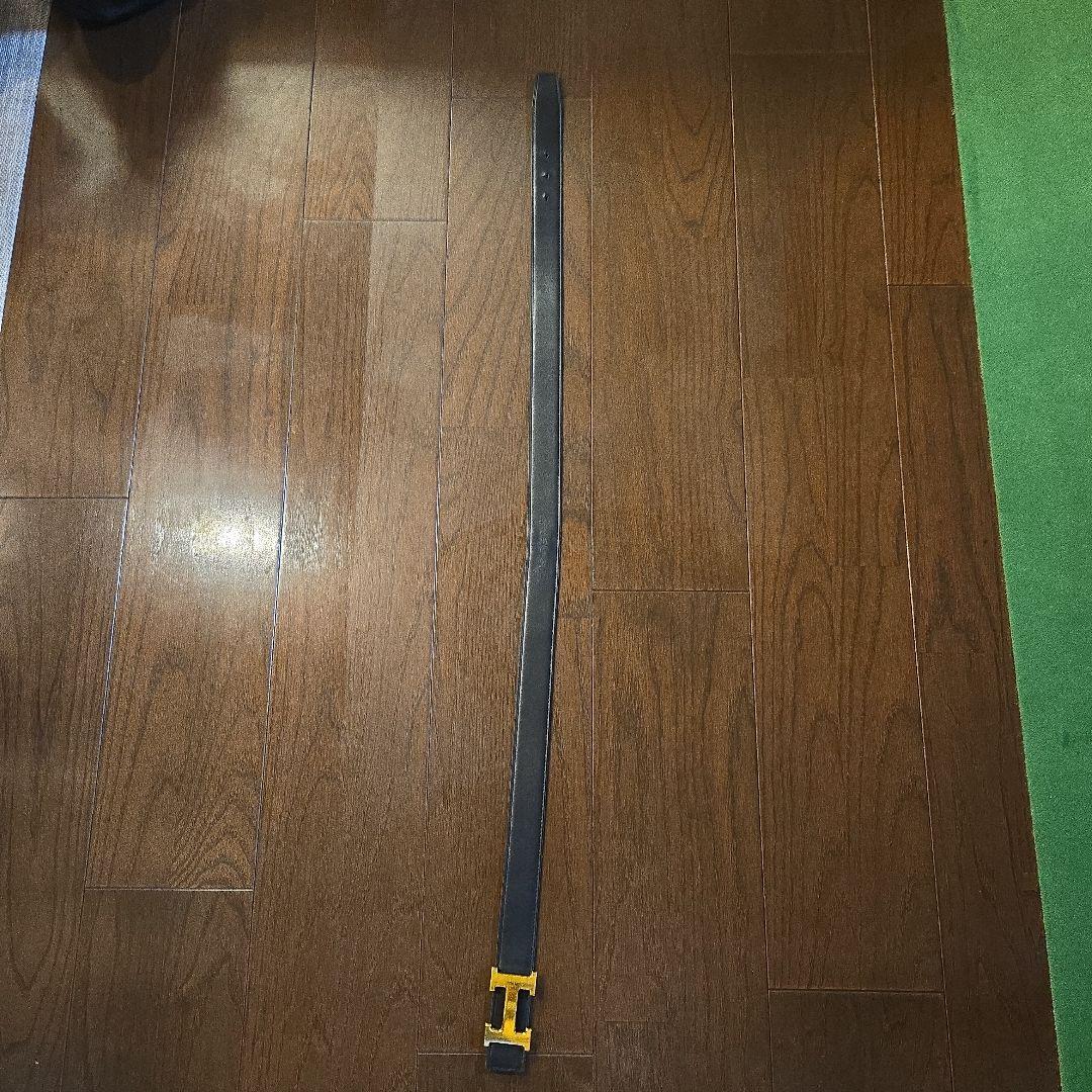 HERMES ブラウンレザー ベルト ゴールド金具