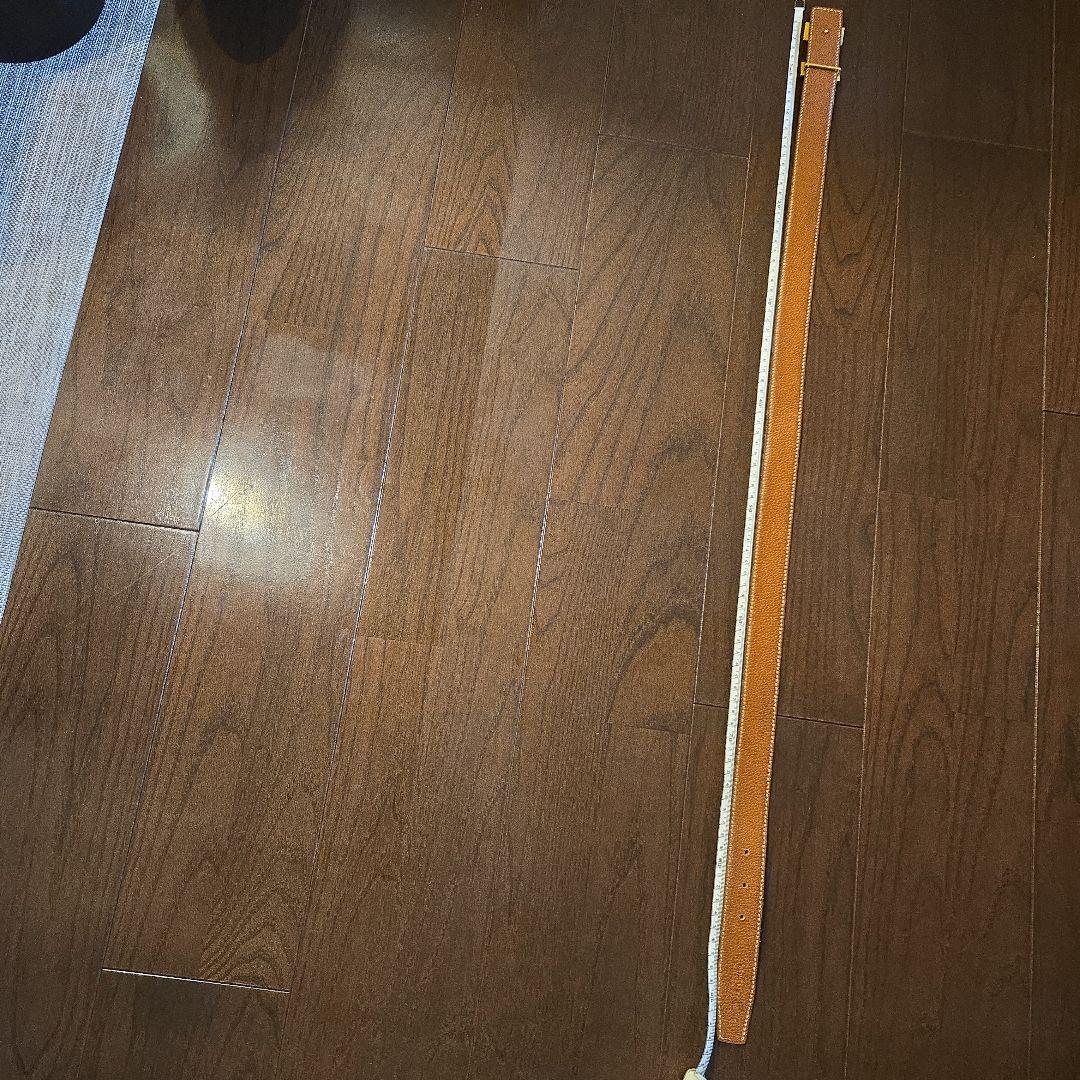 HERMES ブラウンレザー ベルト ゴールド金具