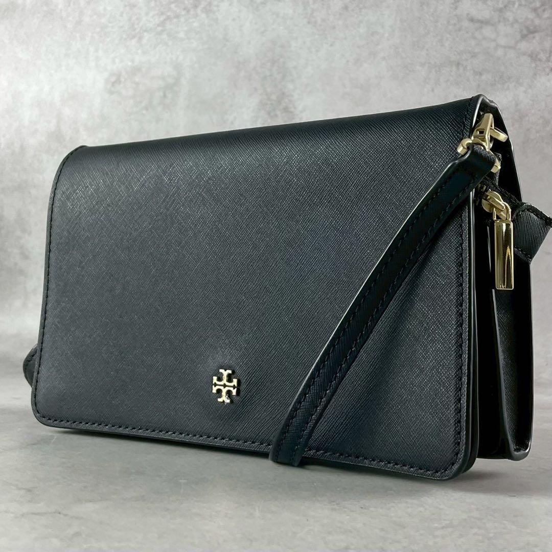 ✨美品✨トリーバーチ　ショルダーバッグ 2way エマーソン　レザー　ブラック
