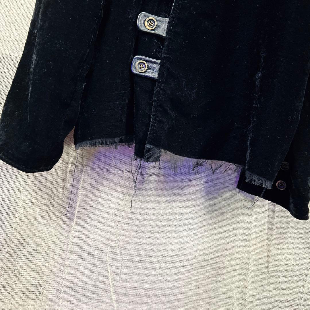 N.HOOLYWOOD ノーカラーベロアジャケット