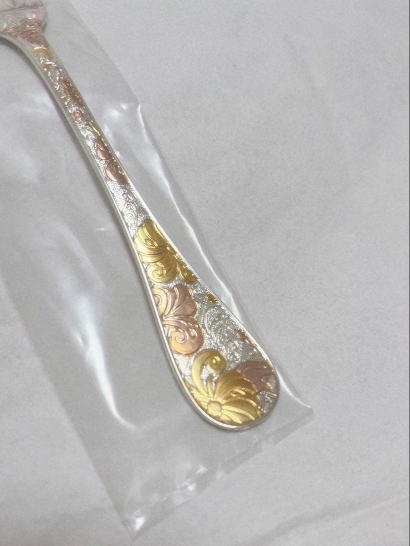 【未使用】クリストフル ジャルダンエデン ケーキフォーク イエロー/ピンク