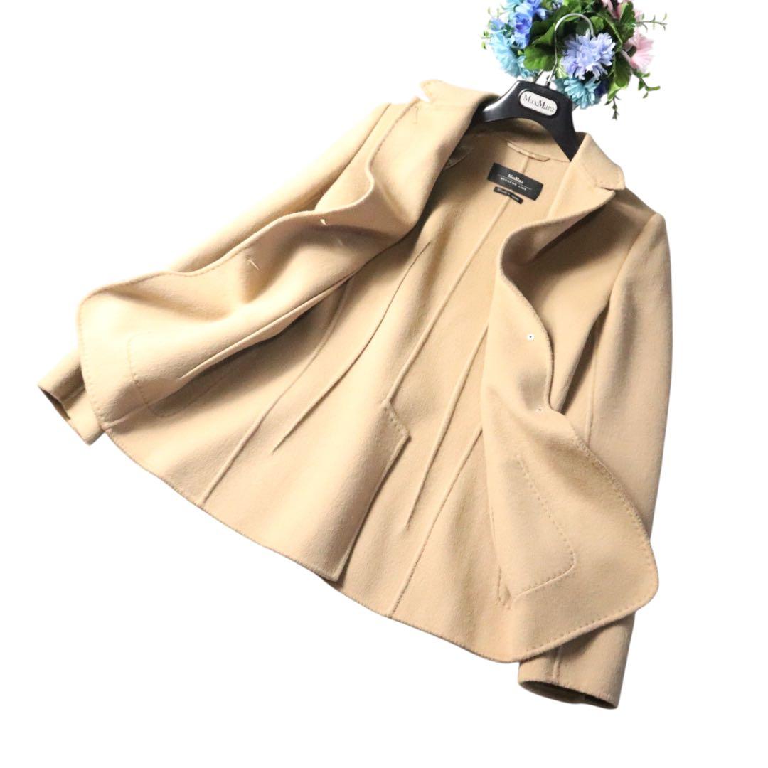 MaxMaraクチートアマーノ　ダブルフェイス　ショートコートキャメルジャケット