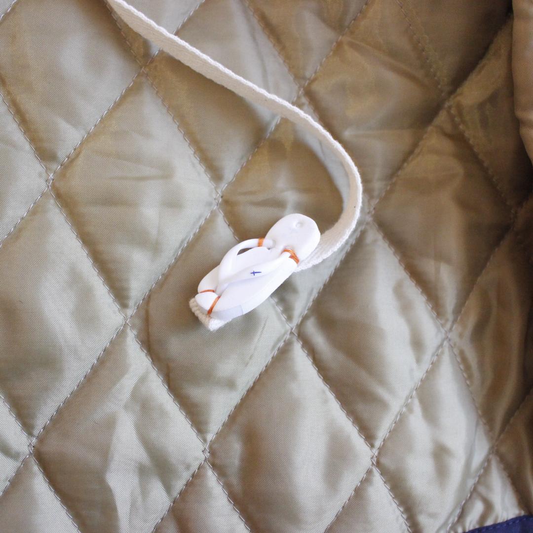 Vim 中綿ジャケット 22AW Sサイズ ネイビー シェルボタン サンダル