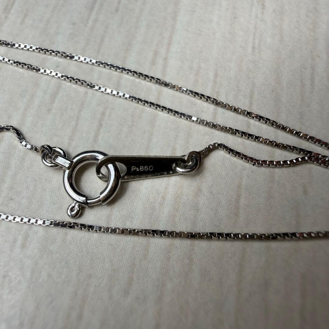 プラチナ　900 850 ダイヤモンド　トリロジー　ネックレス　0.51ct