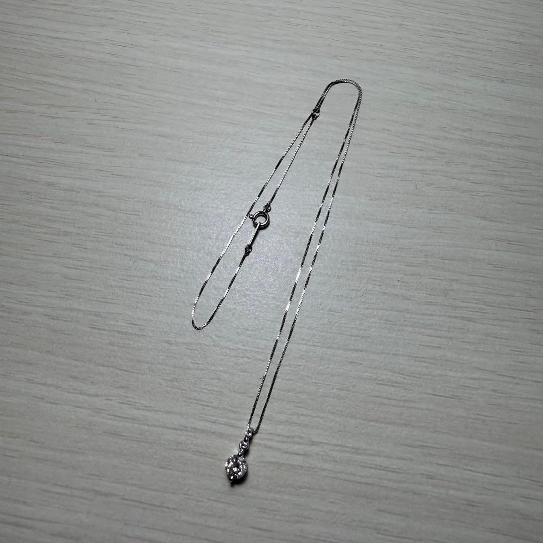 プラチナ　900 850 ダイヤモンド　トリロジー　ネックレス　0.51ct