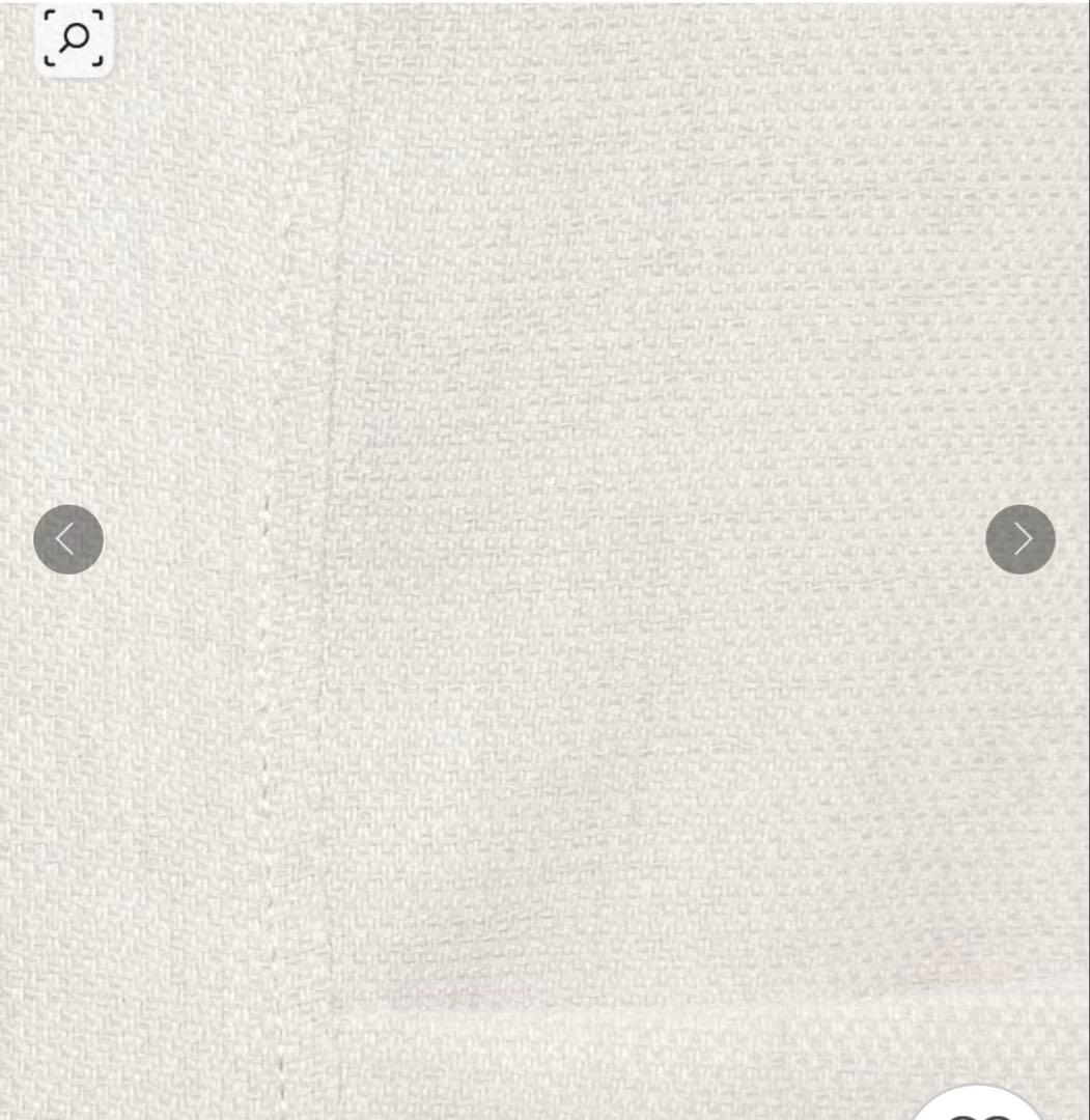 新品　クードシャンス　ノーカラーJKスーツ　36 ライトグレー