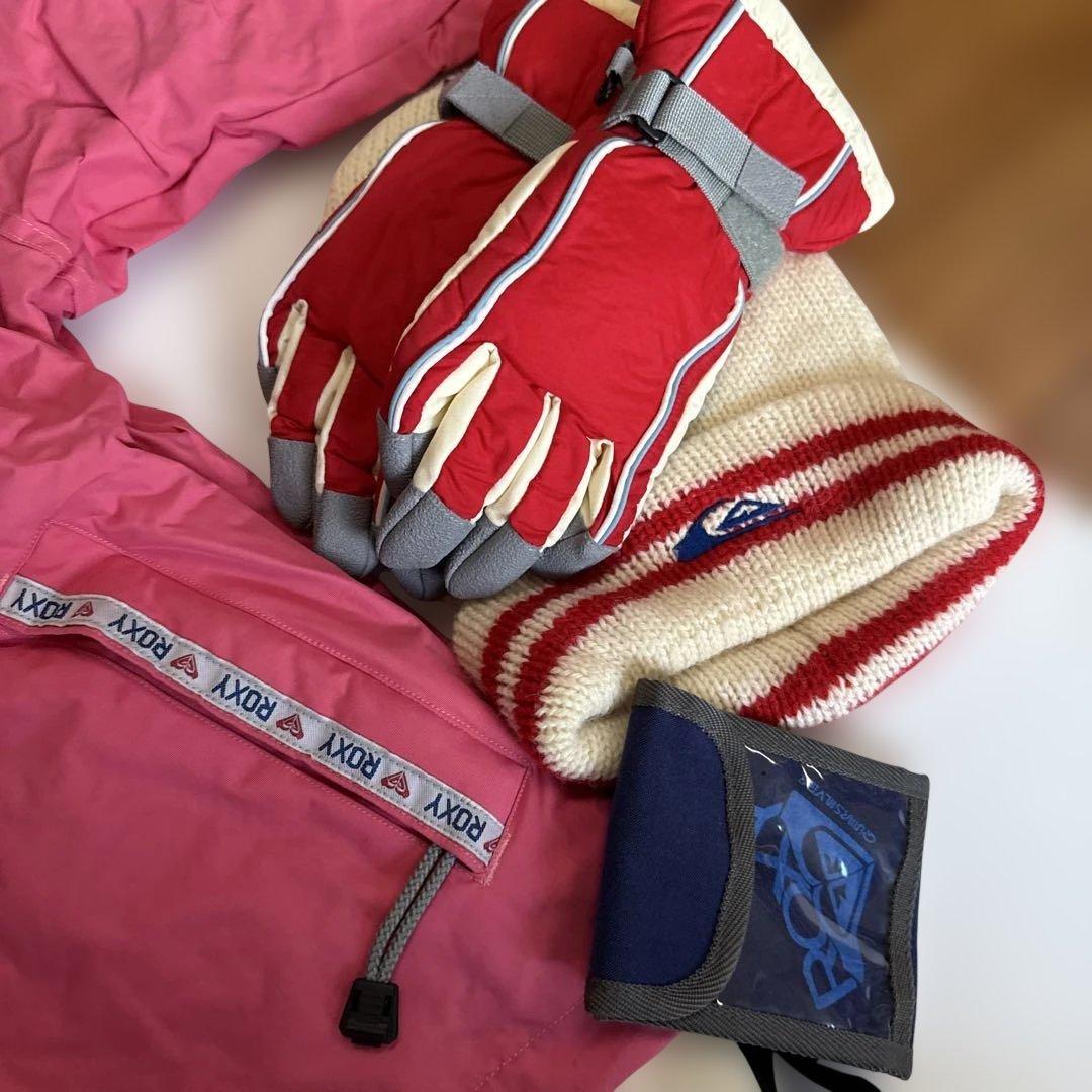 ROXY スキーウェア 女性用 上下セット カードケース手袋付き