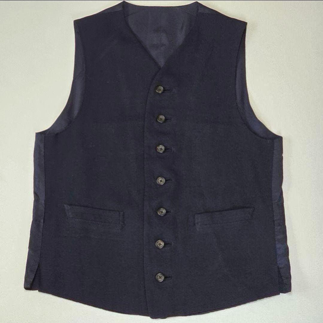 美品 ヨウジヤマモト ベスト ジレ 7つボタン M 黒 匿名配送