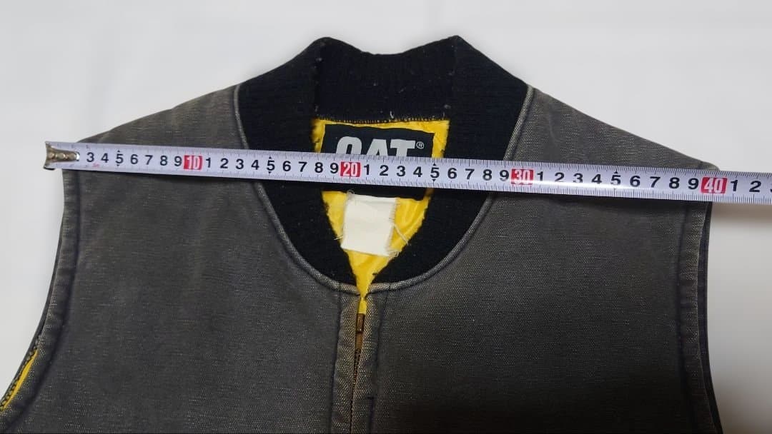 CAT(キャタピラー) ダック地 黒ワークベスト80s90sビンテージ