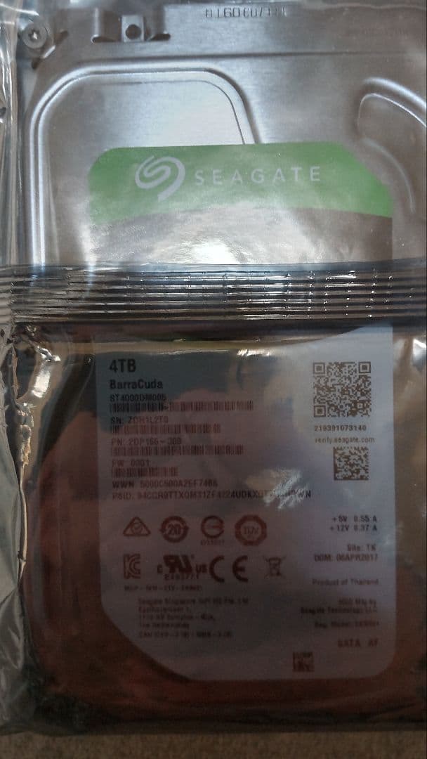 Seagate Barracuda 4TB 内蔵型HDD 新品 未開封
