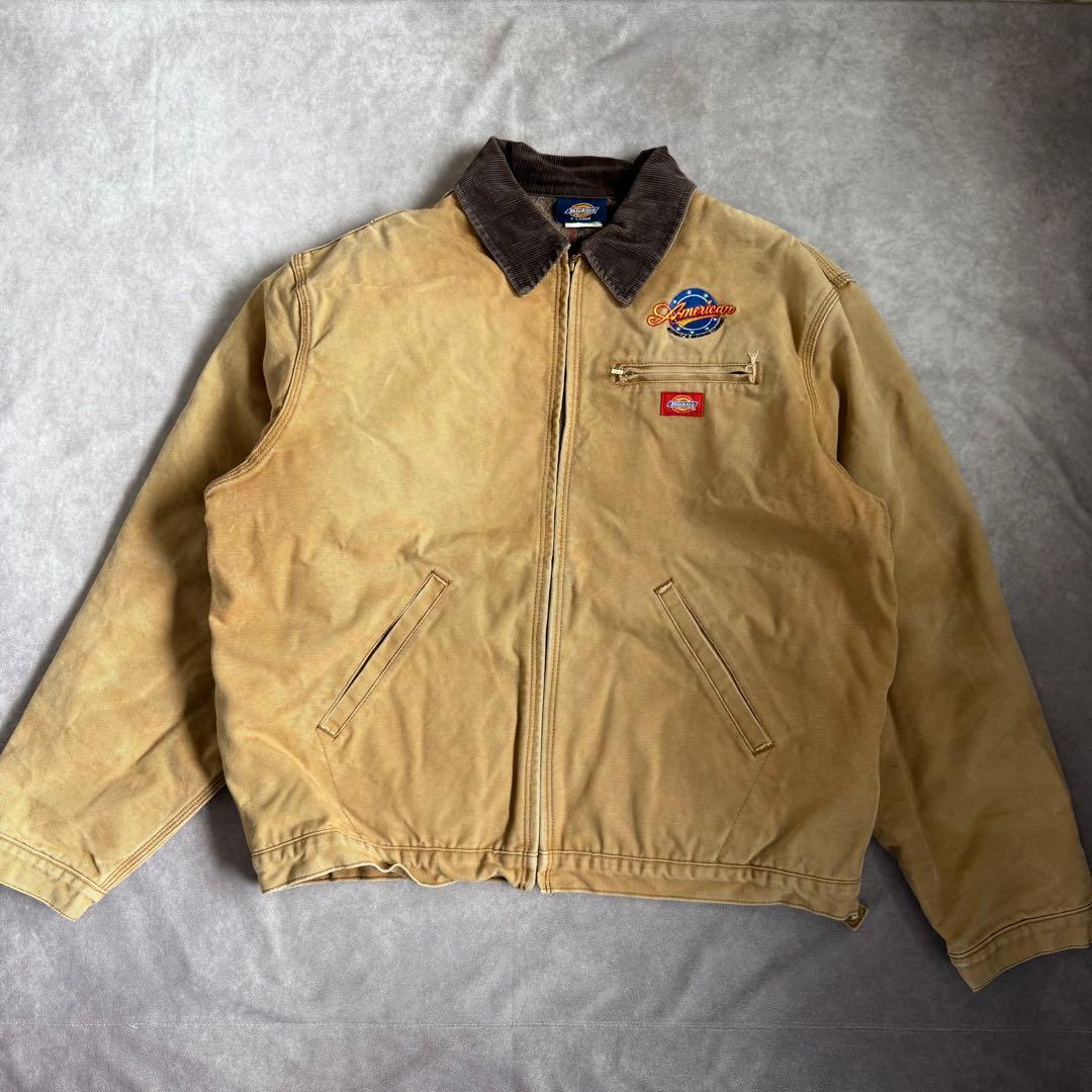 90s ディッキーズ デトロイトジャケット XL 企業ロゴ