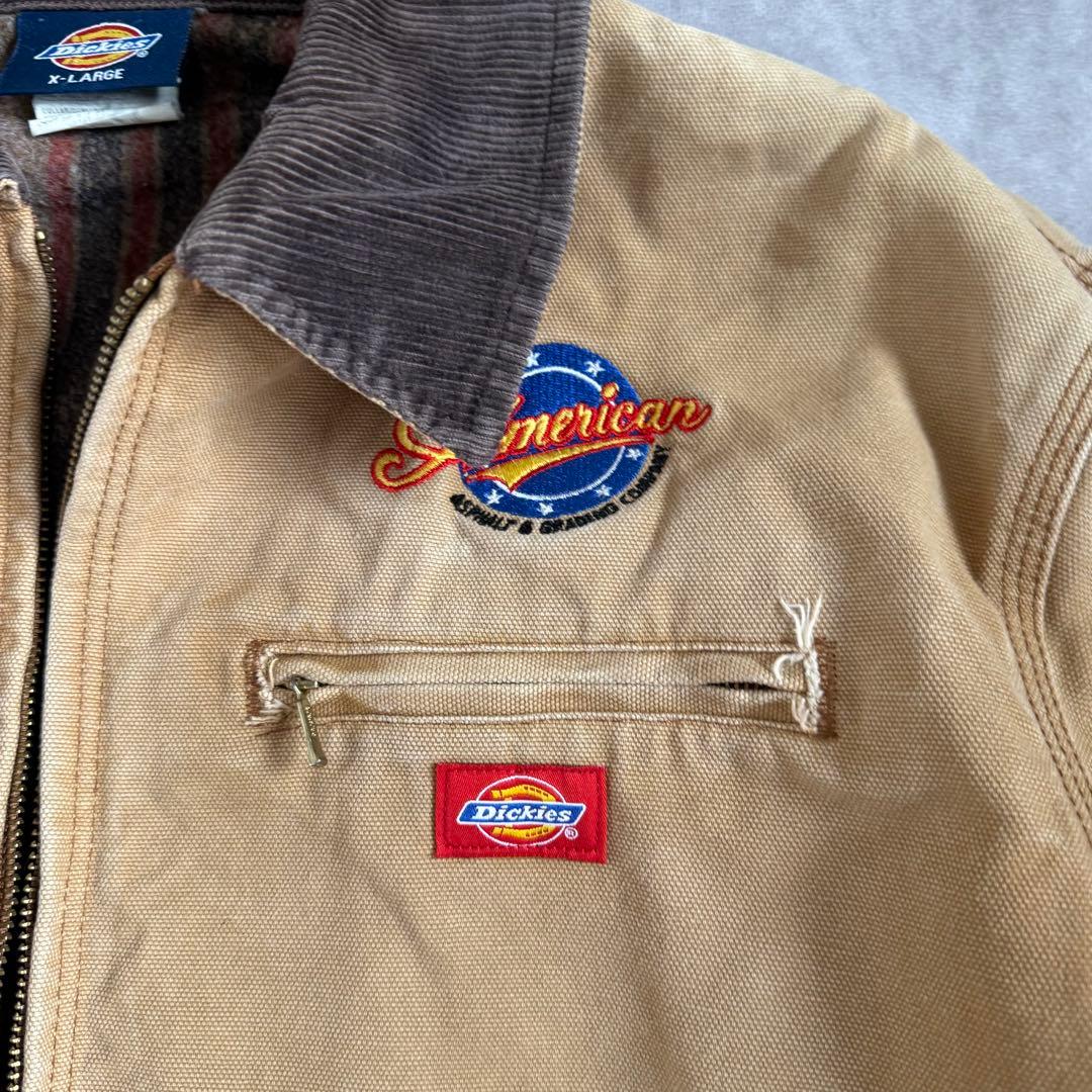 90s ディッキーズ デトロイトジャケット XL 企業ロゴ