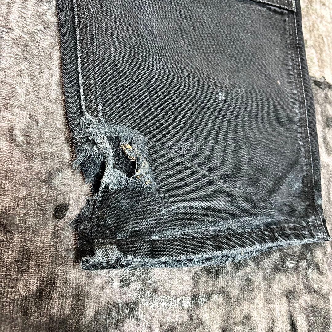 34×30 Carhartt 超レアフェードブラック 雰囲気抜群 ボロ 一点物