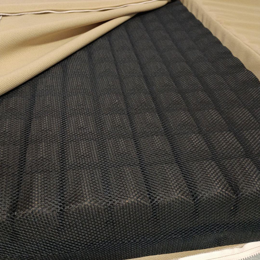 西川 インテリア限定エアーマットレス シングル　外袋付き 折りたたみ式 ベージュ