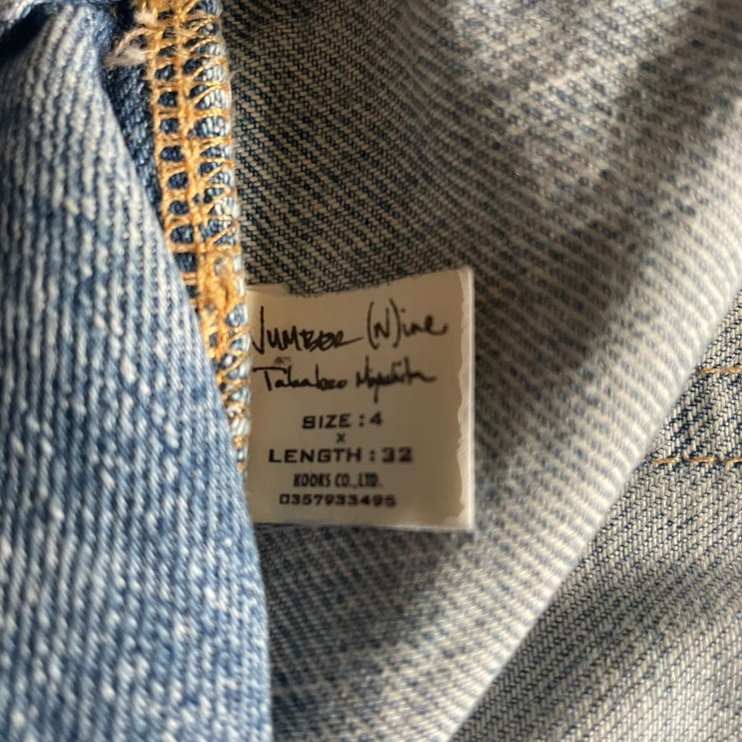 ナンバーナイン Number (N)ine ペイントデニム size4x32