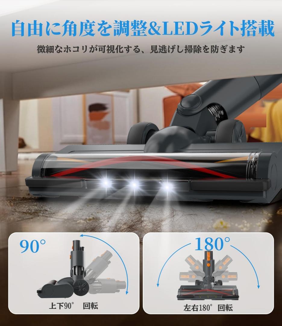 ★値下げ★本日限定★掃除機 コードレス45000pa強力吸引 60分連続稼働