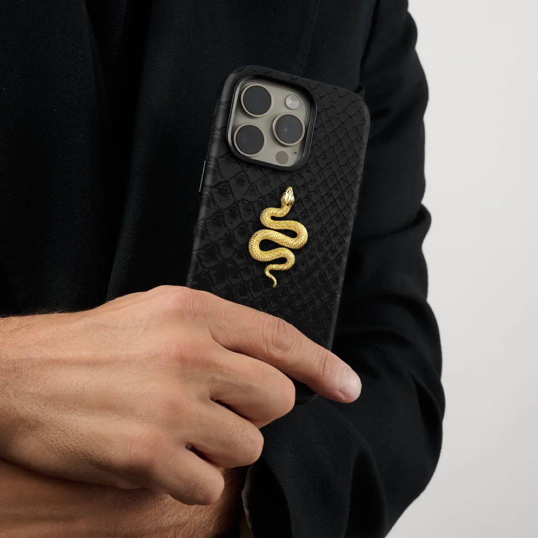 ゴールデンコンセプトiPhone16Proケース 18金メッキ レザー