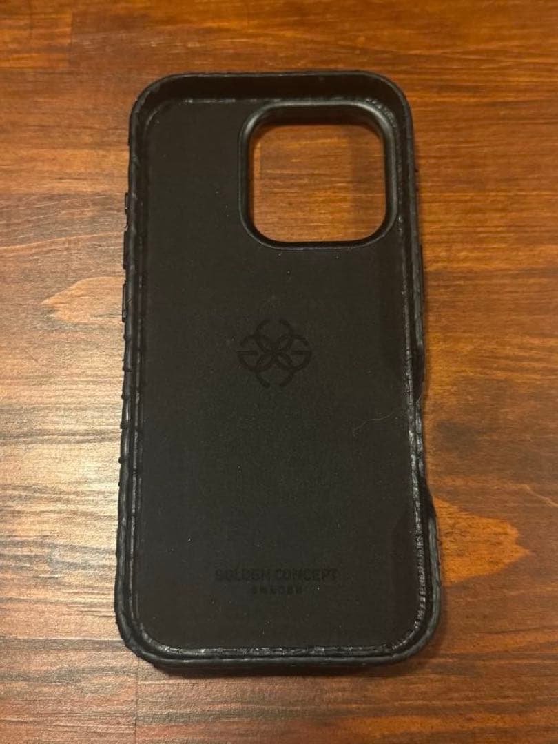 ゴールデンコンセプトiPhone16Proケース 18金メッキ レザー