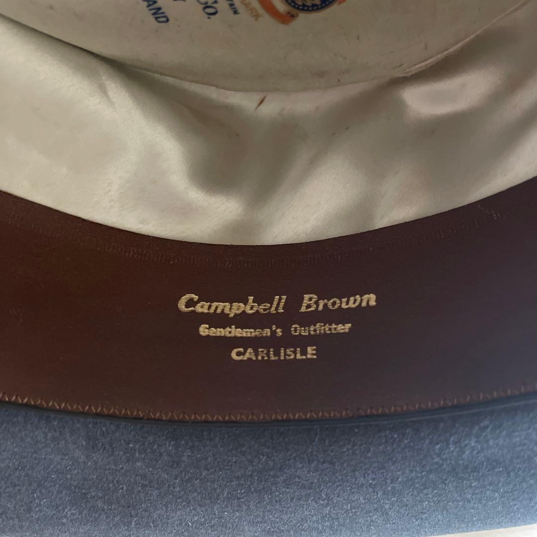 50's 60's イングランド製　ハット　チャコールグレー　7 1/4