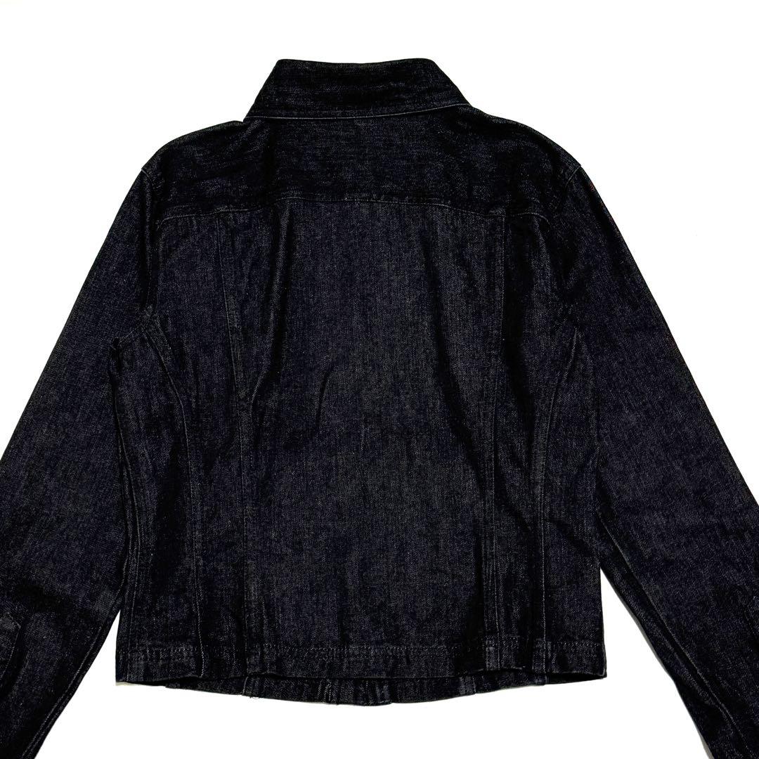 美品　グッチ デニムジャケット ブラック　コットン100%　サイズ42