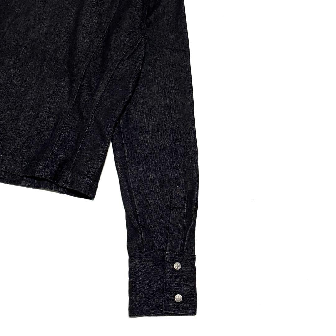 美品　グッチ デニムジャケット ブラック　コットン100%　サイズ42