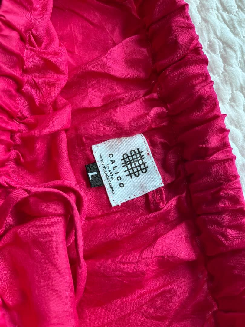 キャリコ シルク　パンツ　サルエルパンツ