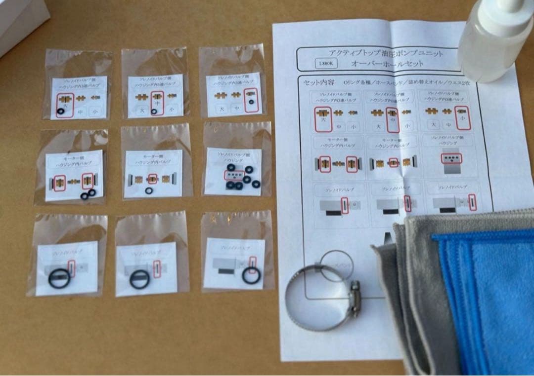 コペン　アクティブトップオーバーホール用Oリングセット