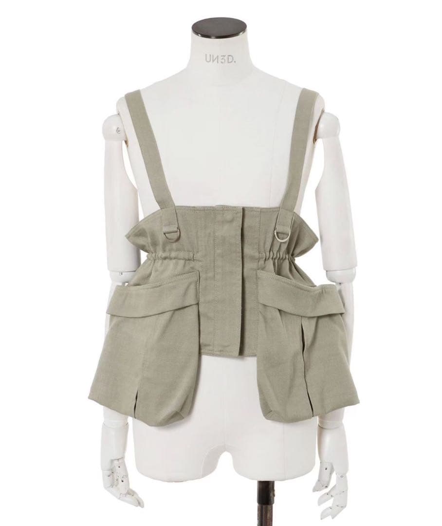 UN3D コルセットディティールベルト・ブラック