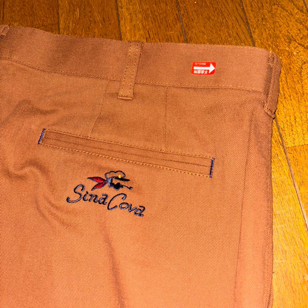 新品、オーバーサイズ、シナコバ　パンツ　サイズ3L 92、明るいブラウン