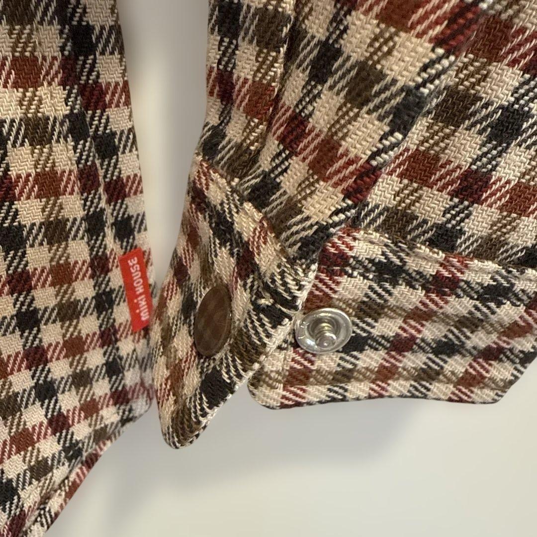 【美品】ミキハウス　長袖シャツ　ブラウス　100 秋冬　子供服　現行品