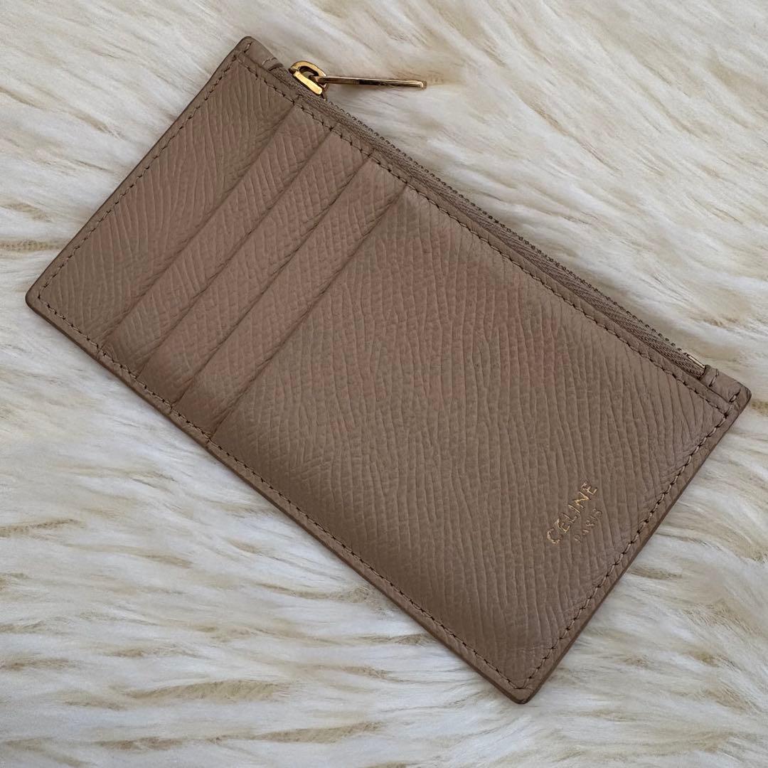 美品 CELINE フラグメントケース 小銭入れ カードケース ベージュ