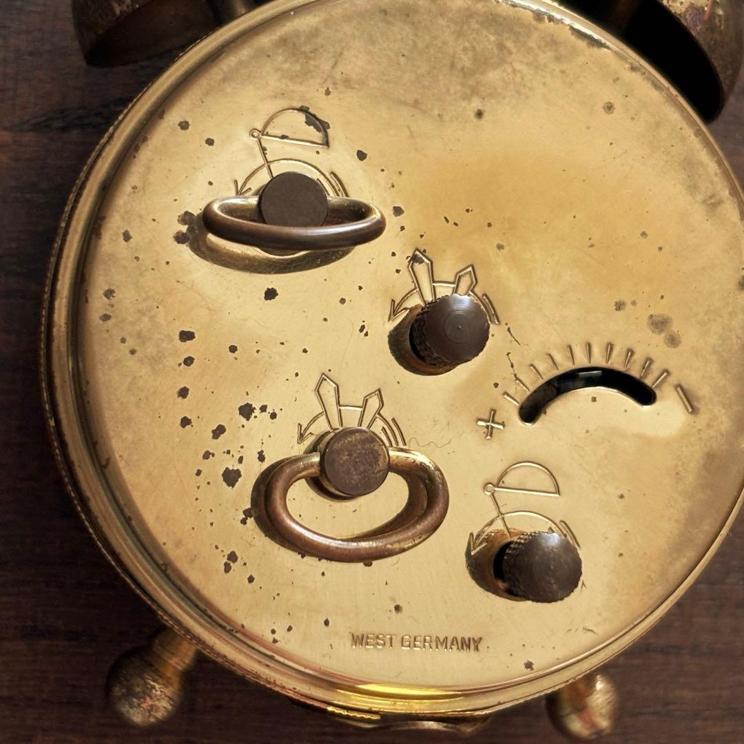 【西ドイツ】Meister Anker社 アンティーク 置時計 ゴールド 美品