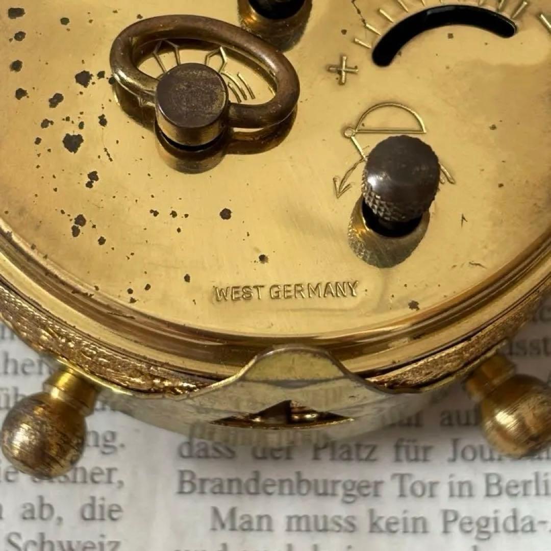 【西ドイツ】Meister Anker社 アンティーク 置時計 ゴールド 美品