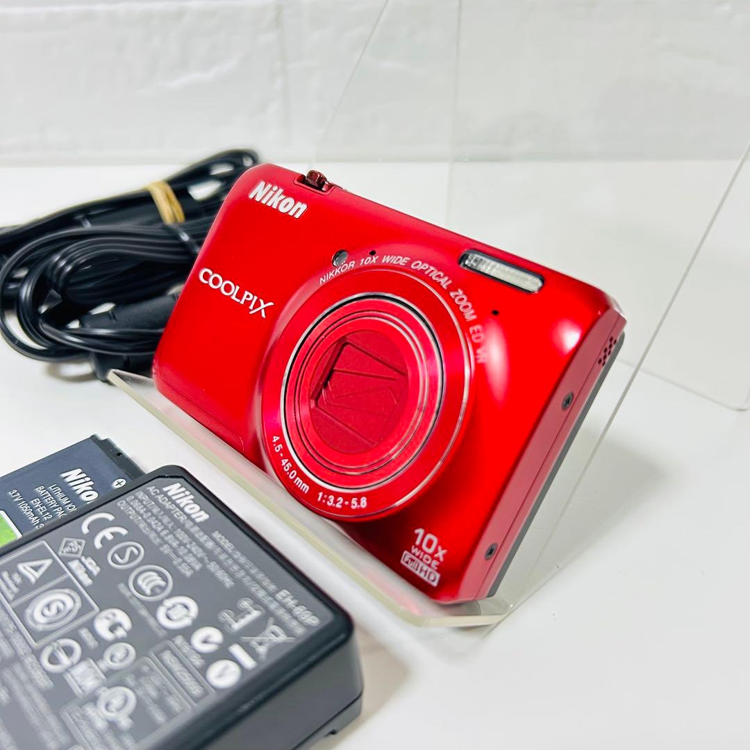 【極美品】Nikon COOLPIX S6300 レッド 赤 コンデジ