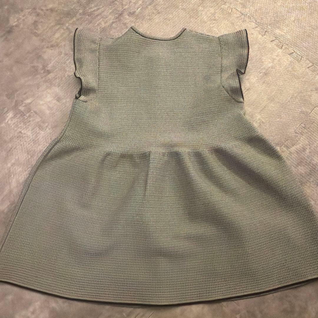 UNITED ARROWS ペプラム フリルスリーブ ジャカード ニットベスト