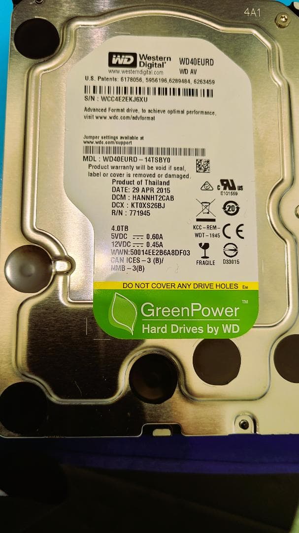 ❖パナソニック　BRX-4000用　修理換装用HDD❖4TB　予備用にも