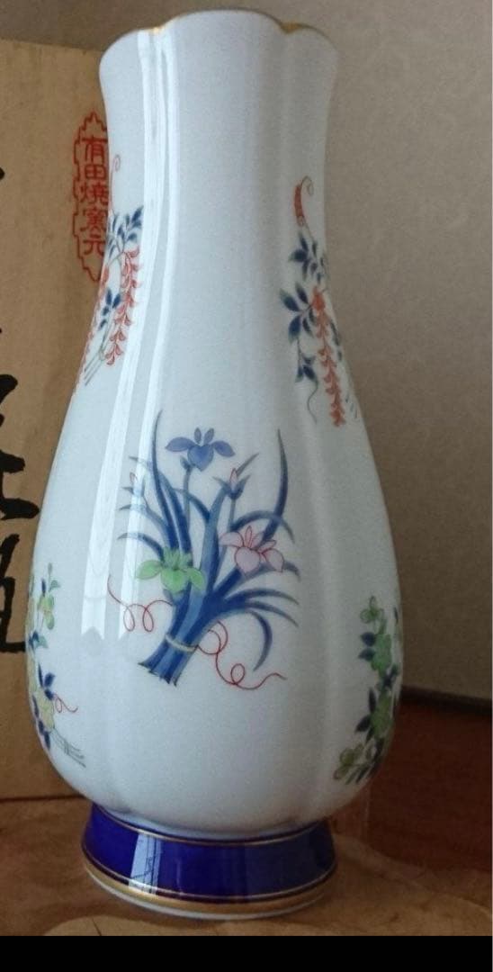 深川製磁 四季の花 花瓶