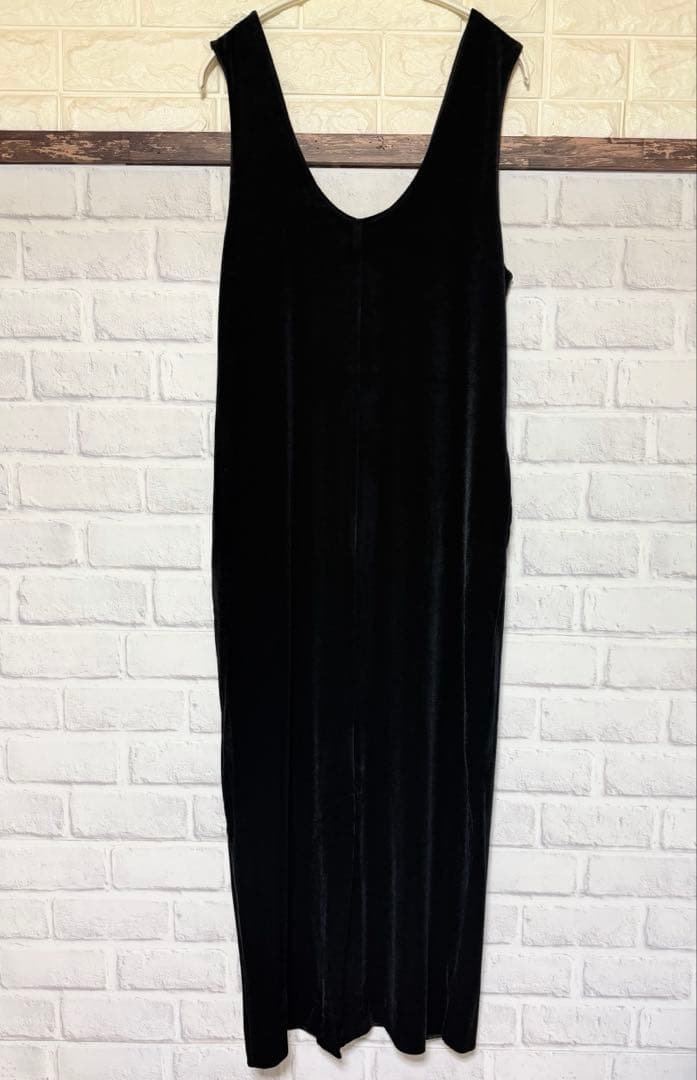 新品未使用　anuke ベロアUネックワンピース ブラック 38 完売品