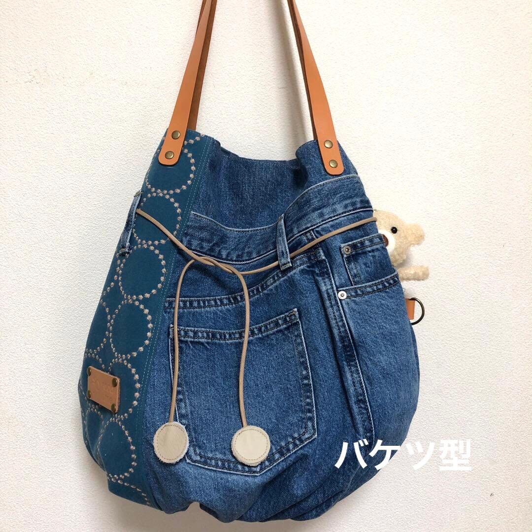 ミナペルホネン ＊ハンドメイド　Poco bag 《タンバリン》リメイクデニム