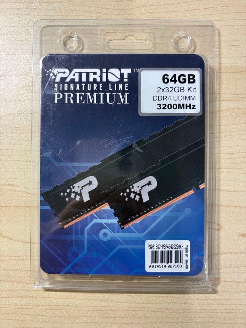 メモリー DDR4 3200MHz 64GB patriot