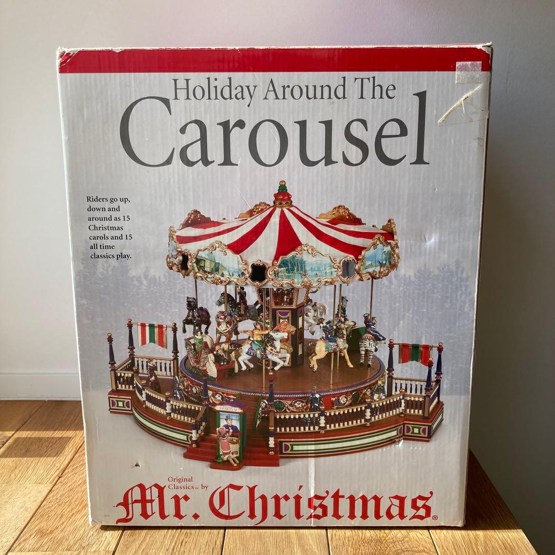 【訳あり】ミスタークリスマス メリーゴーランド カルーセル オルゴール